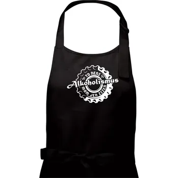 Kuchyňská zástěra Alkoholismus pivo - Dámská zástěra na vaření - Univerzální velikost ( Černá )