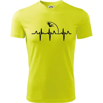 EKG skok o tyči - Dětské triko sportovní (dresovina) - 146 cm/10 let ( Neonově žlutá )