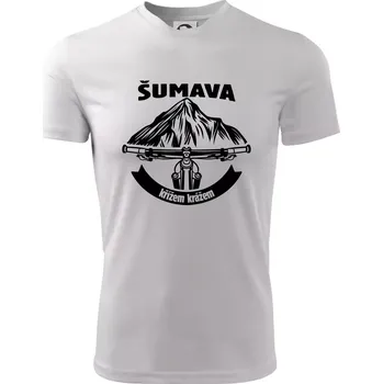 Šumava křížem krážem - Dětské triko sportovní (dresovina) - 134 cm/8 let ( Bílá )