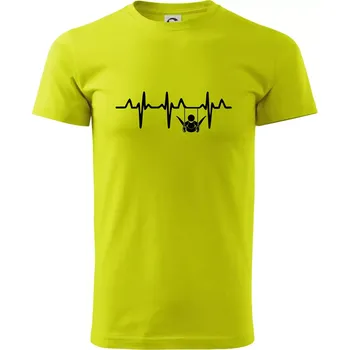 EKG cvičení kruhy - Klasické pánské triko vyšší gramáže - XS ( Limetková )