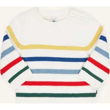 Pánský svetr Petit Bateau Svetr pro miminko, bílá / modrá / červená, 81