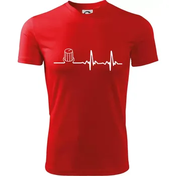 Muzikant volume EKG - Dětské triko sportovní (dresovina) - 158 cm/12 let ( Červená )