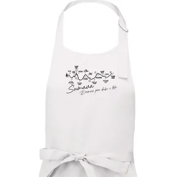 Kuchyňská zástěra Šumava - Domov pro duši i tělo - Pánská zástěra na vaření - Univerzální velikost ( Bílá )