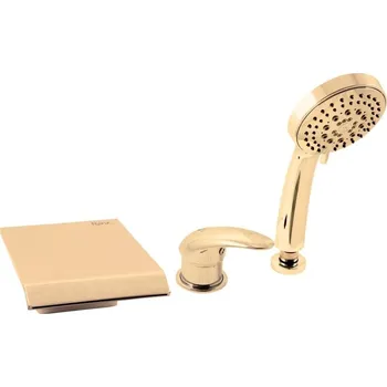 Vodovodní baterie Dunaj Vanová baterie 3-otvorová, vodopád, zlatá D473.0YZ