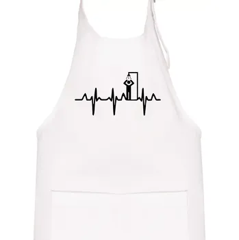 Kuchyňská zástěra EKG otužování sprcha - Dětská zástěra na vaření - Univerzální velikost ( Bílá )