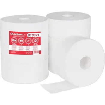Toaletní papír Toaletní papír jumbo PrimaSOFT - 2vrstvý, bílý, 260 mm, 250 m, 6 rolí