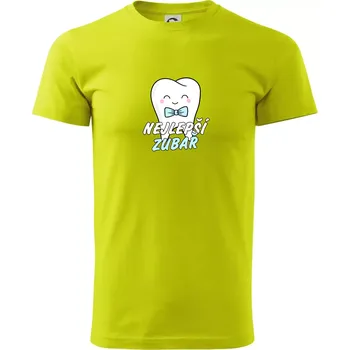 Pánská móda Nejlepší zubař - Klasické pánské triko vyšší gramáže - M ( Limetková )