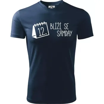 Blíží se Sámday - Dětské triko sportovní (dresovina) - 158 cm/12 let ( Námořní modrá (velmi tmavá - téměř černá) )