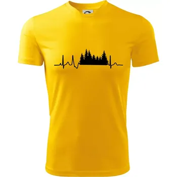 Chlapecké tričko EKG les - Dětské triko sportovní (dresovina) - 122 cm/6 let ( Žlutá )