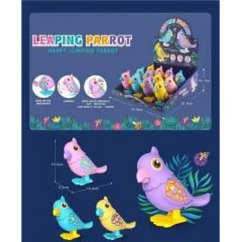 plyšák Nakręcana papuga MIX