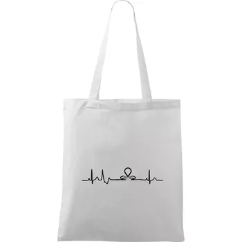 Geocache ekg - Taška bavlněná - 42 x 38 cm ( Bílá )