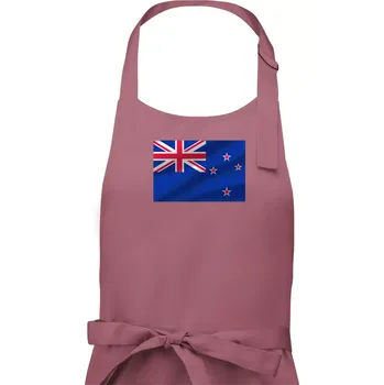 Kuchyňská zástěra Nový Zéland Vlajka obdélník - Dámská zástěra na vaření - Univerzální velikost ( Starorůžová )