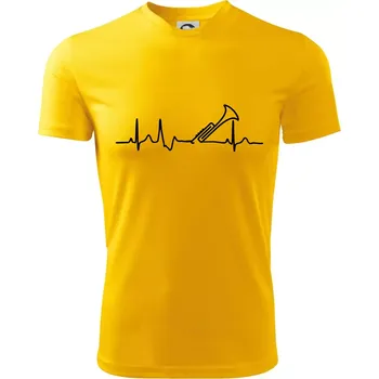 Chlapecké tričko Trubka ekg - Dětské triko sportovní (dresovina) - 146 cm/10 let ( Žlutá )