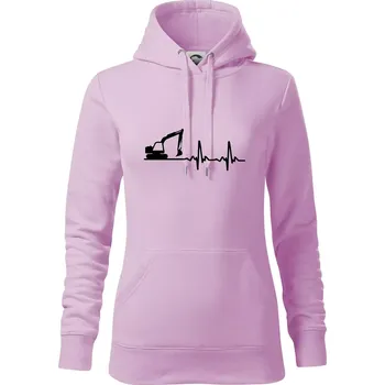 Dámská mikina EKG bagr - Mikina dámská Cape s kapucí - S ( Orchid )