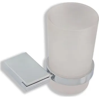 Držák na kartáček Novaservis Držák kartáčků a pasty sklo Metalia 9 chrom 0906,0