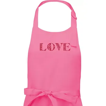 Kuchyňská zástěra Folklor - LOVE - Pánská zástěra na vaření - Univerzální velikost ( Růžová )