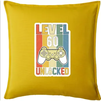 Polštář Gaming narozeniny 60 - Polštář 50x50 - 50x50 - Pouze potah ( Žlutá )