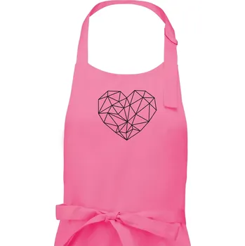 Kuchyňská zástěra Srdce geometrie - Pánská zástěra na vaření - Univerzální velikost ( Růžová )