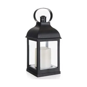 Vánoce HOME DECOR Lucerna plastová s LED svíčkou 10 x 10 x 22 cm