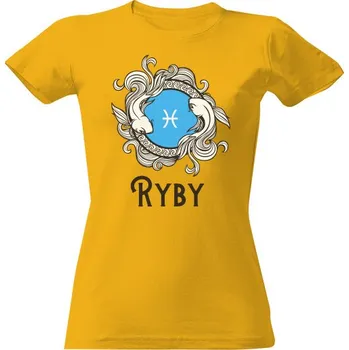 Dámské tričko Tričko s potiskem Znamení zvěrokruhu - Ryby - Pisces dámské