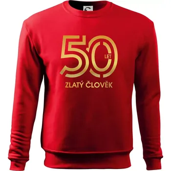 50 let zlatý člověk - Mikina Essential dětská - 146 cm/10 let ( Červená )