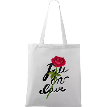Nákupní taška Fall in Love - Taška bavlněná - 42 x 38 cm ( Bílá )