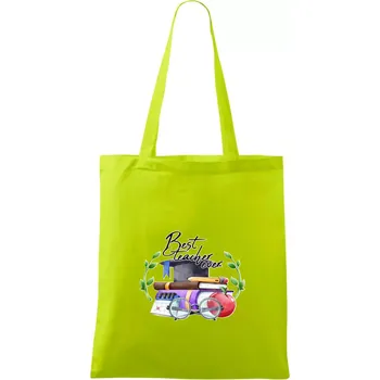 Best teacher ever - Taška bavlněná - 42 x 38 cm ( Limetková )