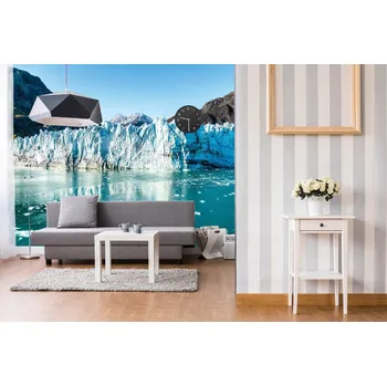 Fototapeta DIMEX | Samolepicí vliesová fototapeta na zeď Aljašský ledovec MA-5-3087 | 375 x 250 cm | modrá, bílá, šedá + Samolepicí vliesová fototapeta na stěnu DIMEX Aljašský ledovec MA53087 v rozměru 375 x 250 cm