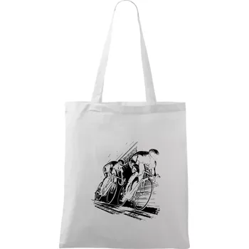 Nákupní taška Silniční cyklistika skica - Taška bavlněná - 42 x 38 cm ( Bílá )