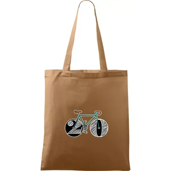 Nákupní taška Narozeniny 20 let na kole - Taška bavlněná - 42 x 38 cm ( Cappuccino )