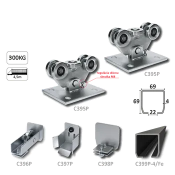 Stavební profil PICCOLO samonos do 300 kg/4,5 m, profil 69 x 69 x 4 mm, Fe