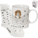 Hrnek NEKONEČNÁ LÁSKA 350 ml+ponožky pes