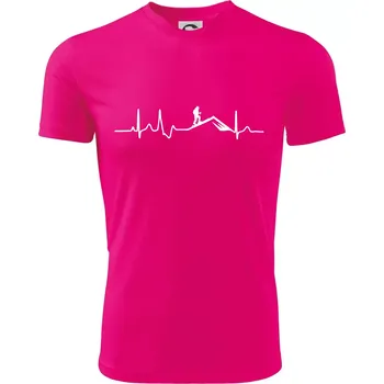 Chlapecké tričko Skialp EKG hory - Dětské triko sportovní (dresovina) - 134 cm/8 let ( Neon Pink )