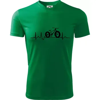 Chlapecké tričko EKG fatbike - Dětské triko sportovní (dresovina) - 122 cm/6 let ( Středně zelená )
