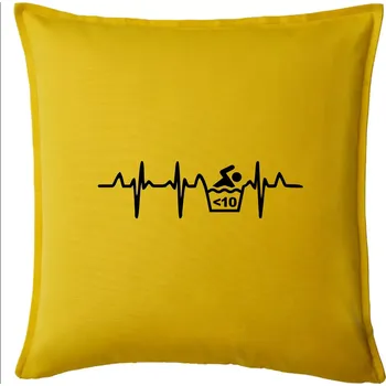 Polštář Otužilec EKG 10 - Polštář 50x50 - 50x50 - Pouze potah ( Žlutá )