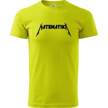Matematika rock logo - Klasické pánské triko vyšší gramáže - L ( Limetková )