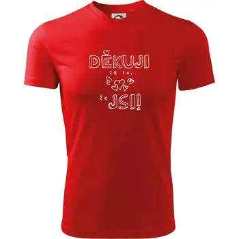 Pánské tričko Děkuji za to, že jsi - Pánské triko Fantasy sportovní (dresovina) - 2XL ( Červená )