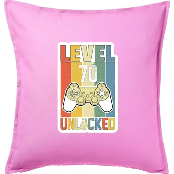 Polštář Gaming narozeniny 70 - Polštář 50x50 - 50x50 - Pouze potah ( Růžová )