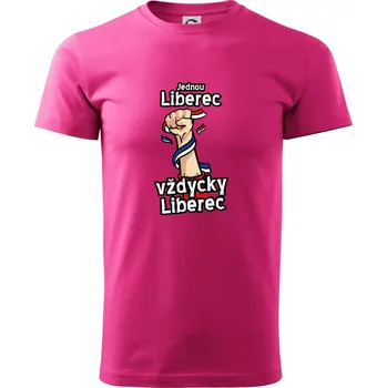 Pánská móda Jednou Liberec vždycky Liberec - Klasické pánské triko vyšší gramáže - M ( Purpurová )