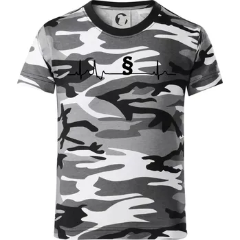 Chlapecké oblečení Paragraf EKG - právník a advokát - Dětské maskáčové triko - 122 cm/6 let ( Šedý maskáč )