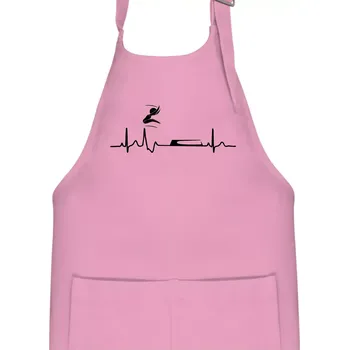 Kuchyňská zástěra EKG skok do dálky - Dětská zástěra na vaření - Univerzální velikost ( Růžová )