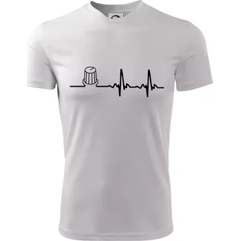 Muzikant volume EKG - Dětské triko sportovní (dresovina) - 146 cm/10 let ( Bílá )