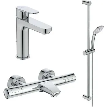 Sprchový set Ideal Standard CeraTherm - Sprchový set s termostatem a umyvadlovou baterií, 3 proudy, chrom BC985AA