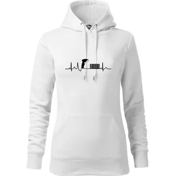 Dámská mikina EKG prodavačka - Mikina dámská Cape s kapucí - XL ( Bílá )