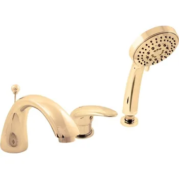 Vodovodní baterie Dunaj Vanová baterie 3-otvorová, vodopád, zlatá D469.0SZ