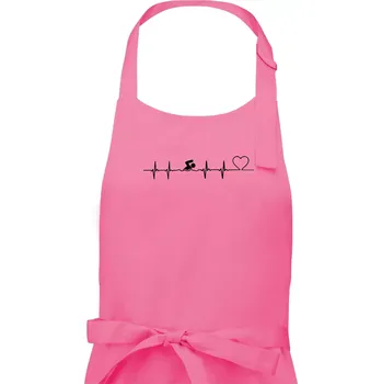 Kuchyňská zástěra Plavání EKG - Pánská zástěra na vaření - Univerzální velikost ( Růžová )