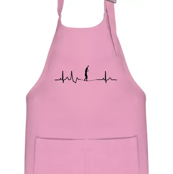 Kuchyňská zástěra EKG Slackline - Dětská zástěra na vaření - Univerzální velikost ( Růžová )