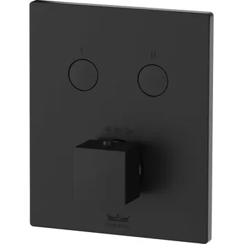 Vodovodní baterie Kronenbach Smart Push vanová baterie pod omítku s termostatem černá 19046002SM