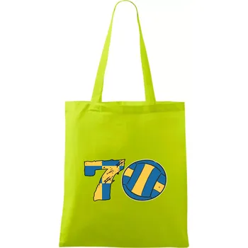 Volejbal kulaté narozeniny 70 - Taška bavlněná - 42 x 38 cm ( Limetková )