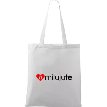 Miluju tě - Taška bavlněná - 42 x 38 cm ( Bílá )